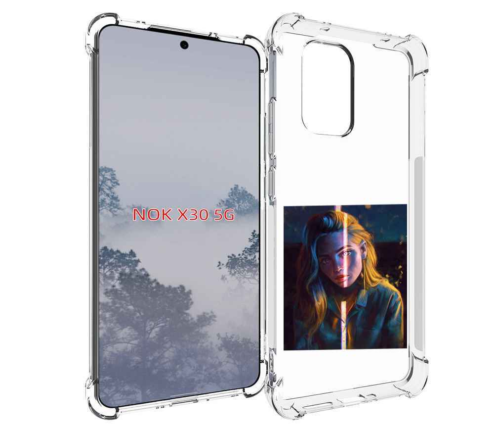 

Чехол MyPads девушка-в-тени для Nokia X30 5G, Tocco