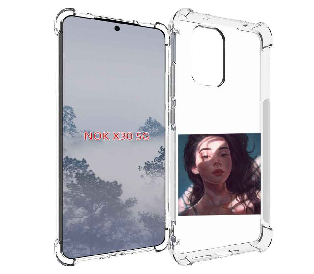 

Чехол MyPads девушка-в-лучах женский для Nokia X30 5G, Tocco