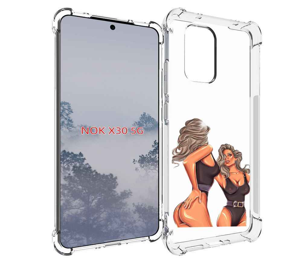 

Чехол MyPads девушка-в-купальнике-черном женский для Nokia X30 5G, Tocco