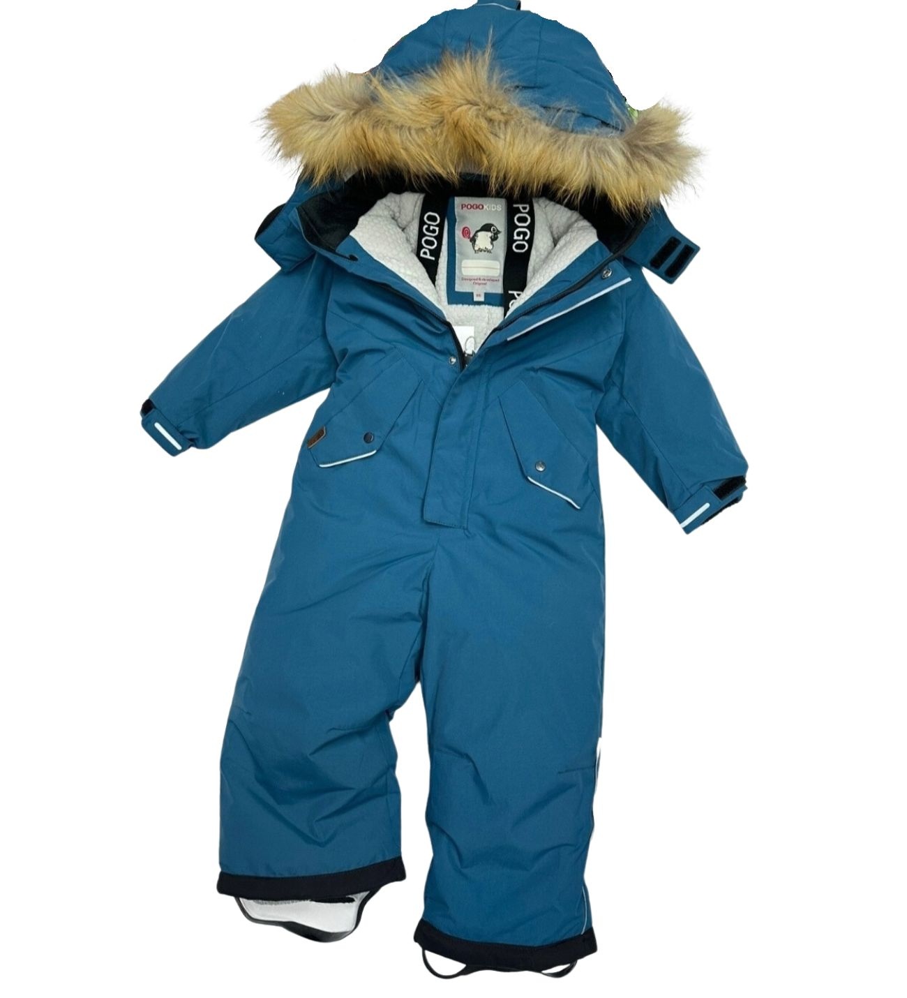 Комбинезон детский PogoKids PG88249, бирюзовый, 92