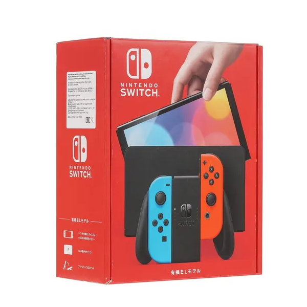 

Игровая приставка Nintendo Switch OLED Neon, 64 ГБ, Красный;синий