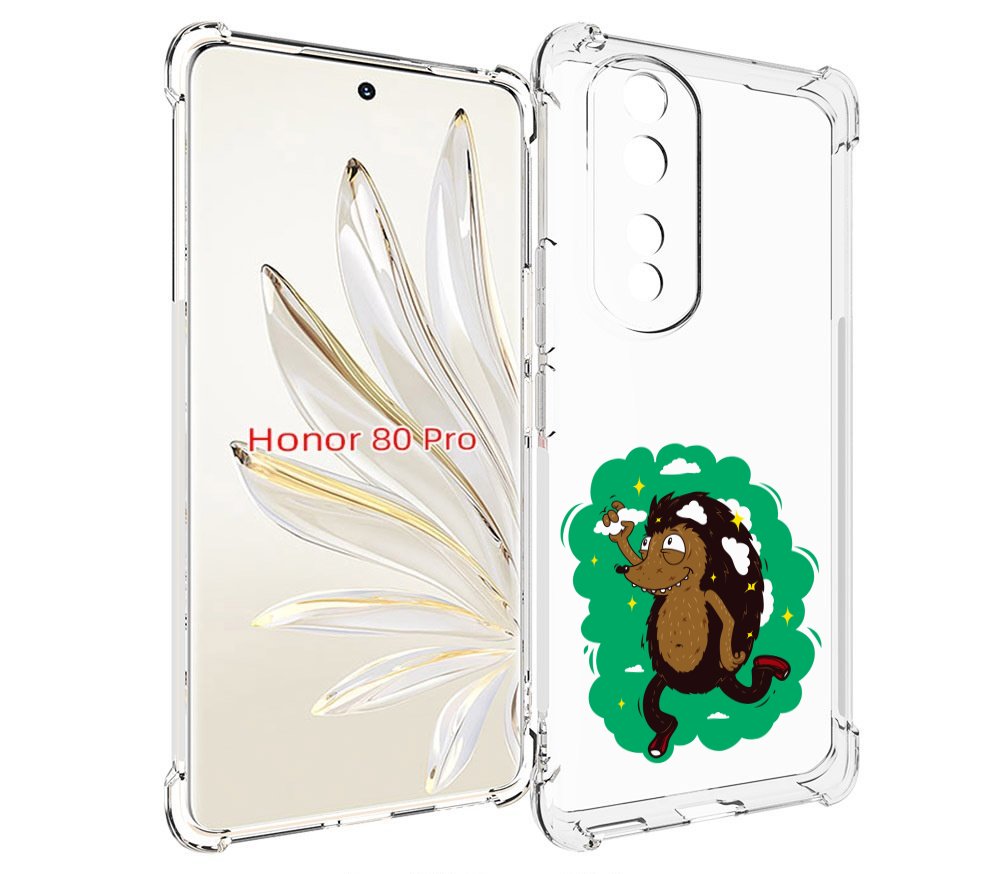

Чехол MyPads Ежик в облаках для Honor 80 Pro, Прозрачный, Tocco