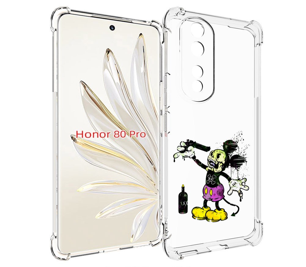 

Чехол MyPads Драг Микки для Honor 80 Pro, Прозрачный, Tocco