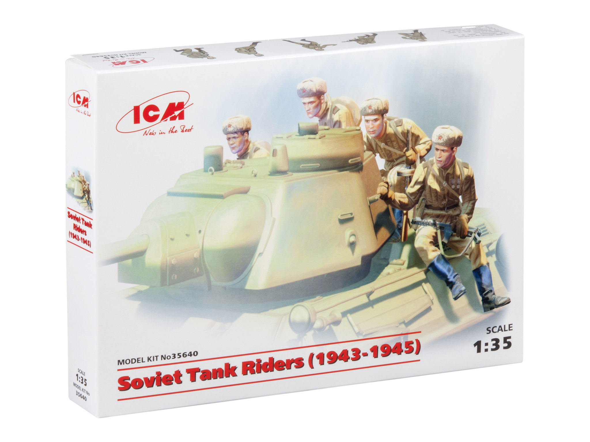 

Сборная модель ICM 1/35 Советский танковый десант (1943-1945 г.), 4 фигуры 35640