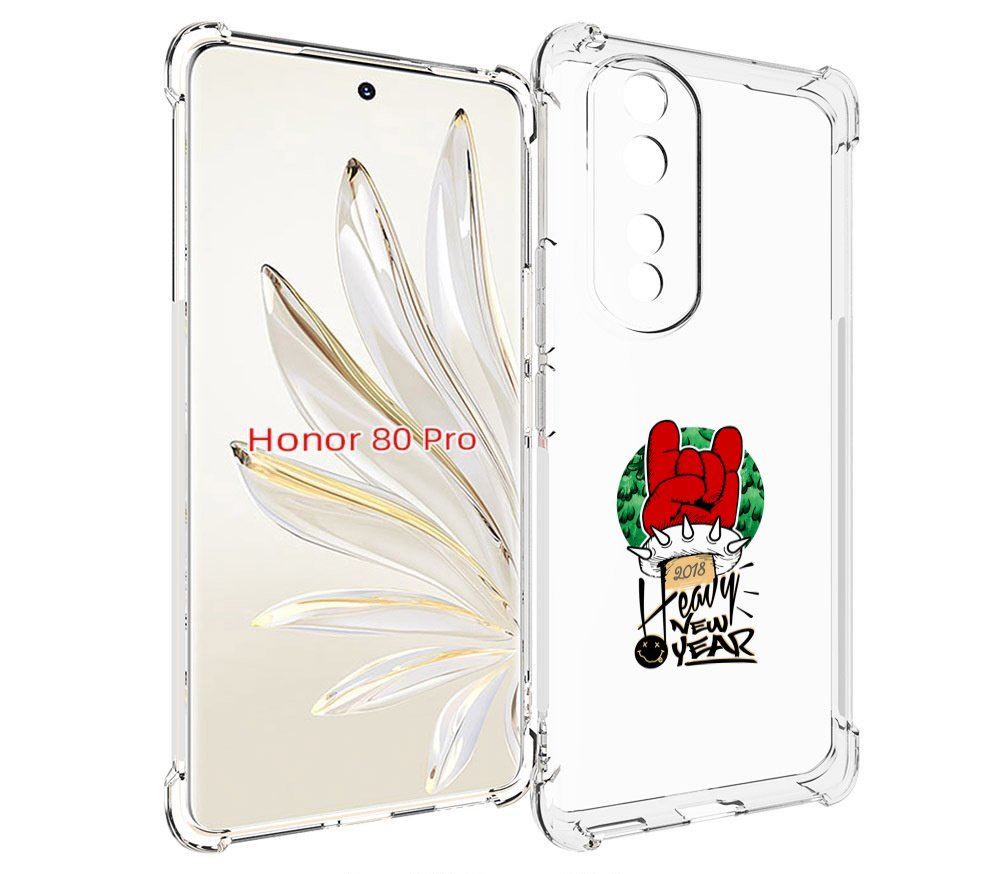

Чехол MyPads Гангстер новый год для Honor 80 Pro, Прозрачный, Tocco