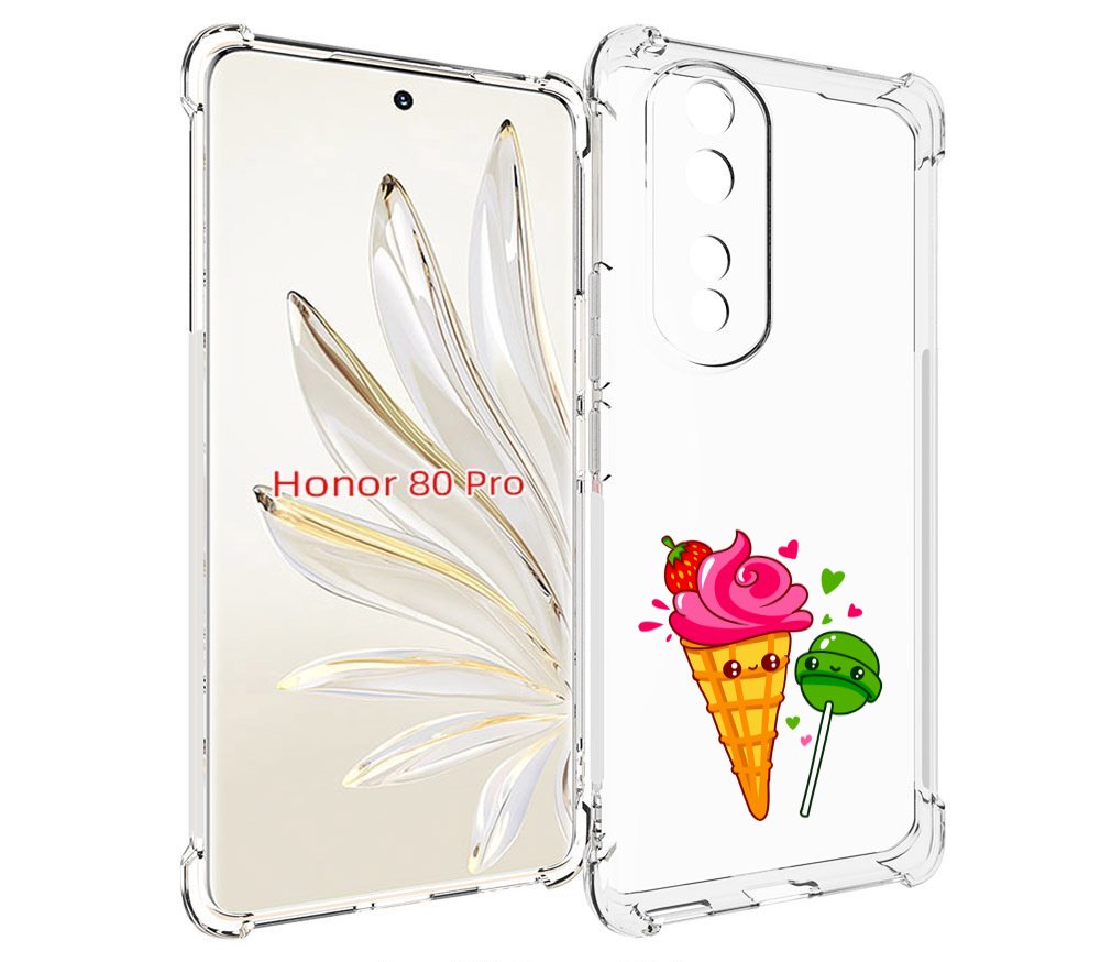 

Чехол MyPads Вкусняшки для Honor 80 Pro, Прозрачный, Tocco