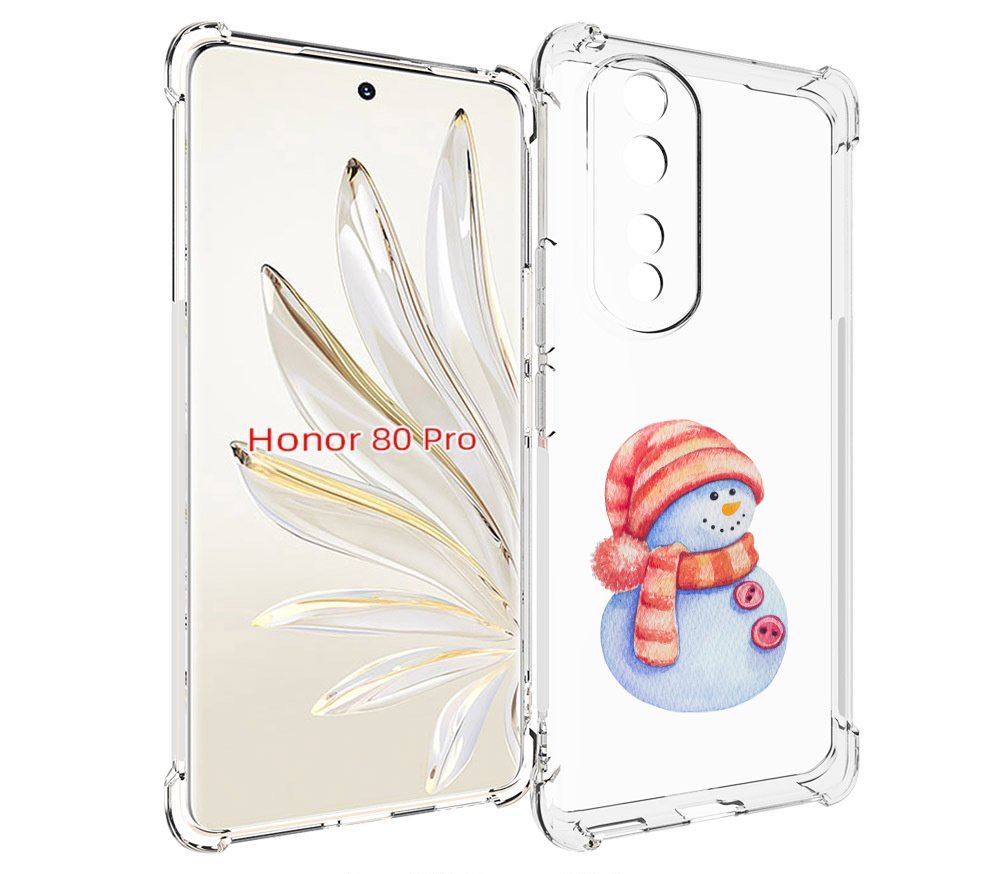 

Чехол MyPads Веселый снеговик для Honor 80 Pro, Прозрачный, Tocco