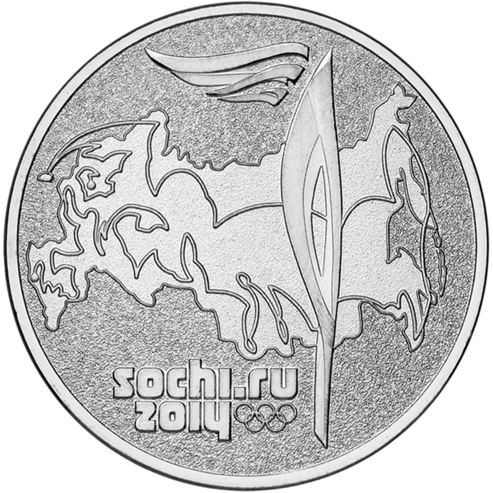 

Монета РФ 25 рублей 2014 года «Эстафета Олимпийского огня игр в Сочи 2014», CashFlow