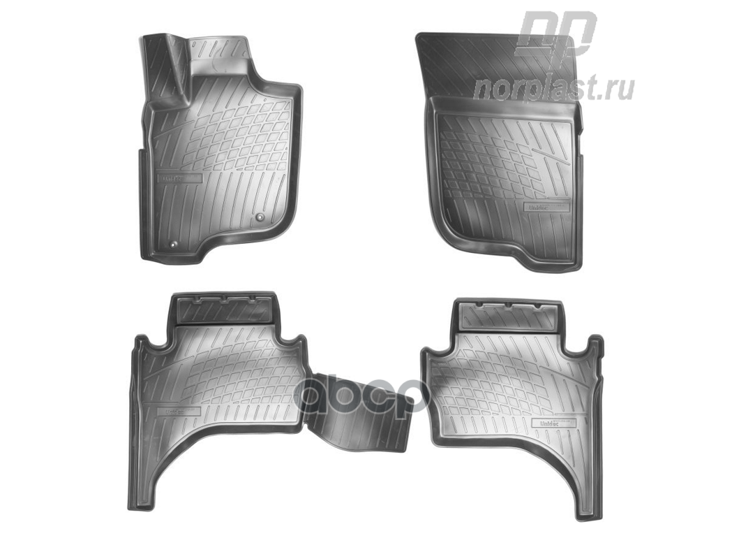

Коврики Салон. Mitsubishi L200 3d (2015-2019) Черн Полиурет Компл NORPLAST npa11-c59-