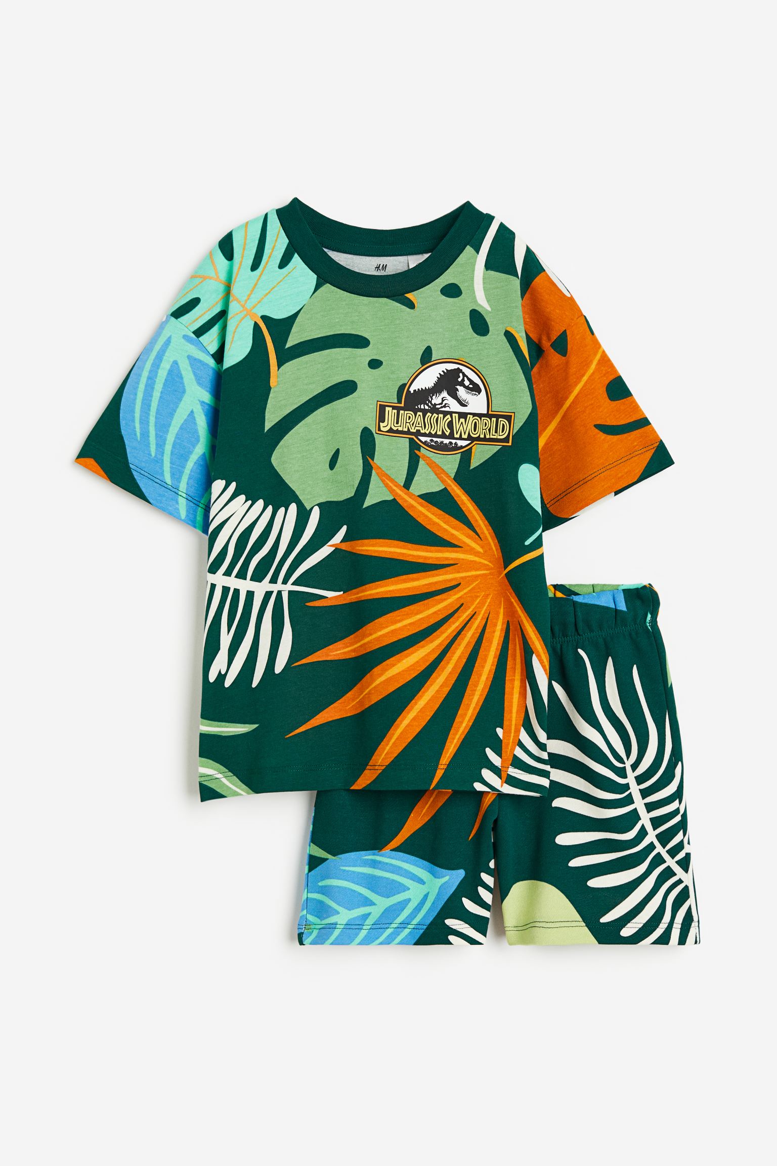 Комплект из 2 предметов H&M 122 Темно-зеленый/Мир Юрского периода (доставка из-за рубежа)