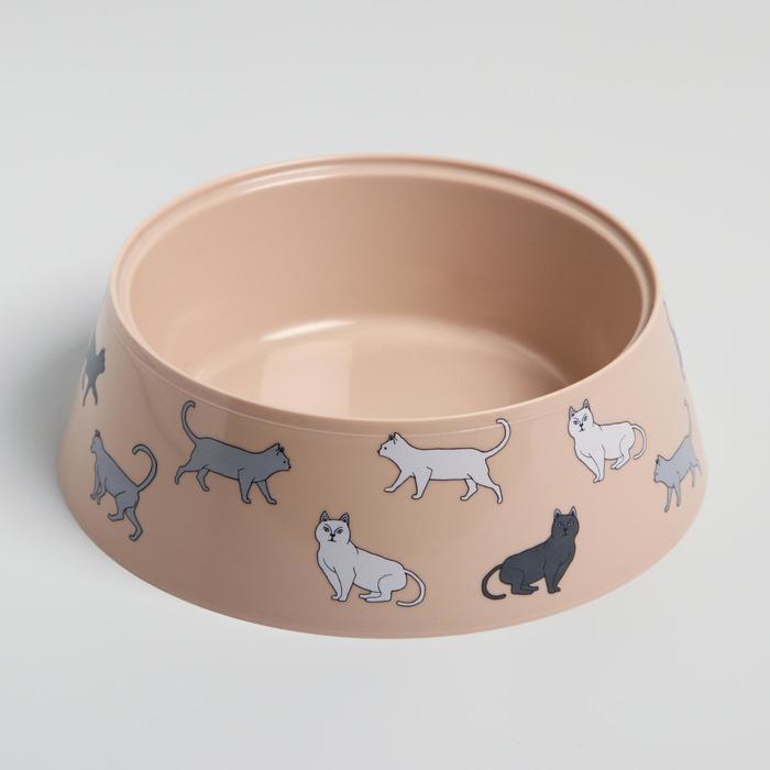 

Миска Cats 0,3 л, 14,5 x 14,5 x 4 см, бежевая, Бежевый