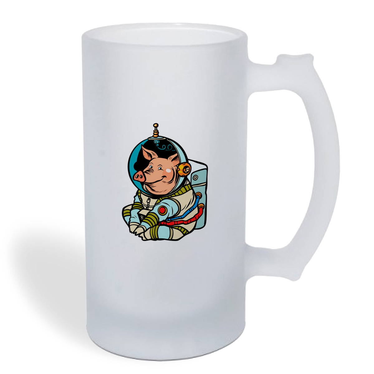 

Кружка пивная CoolPodarok Прикол. Хрюшка космонавт