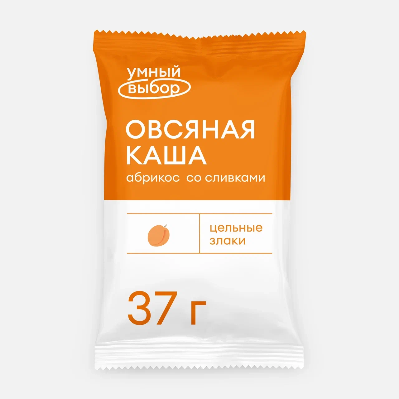 Каша Умный выбор овсяная, абрикос со сливками, 37 г