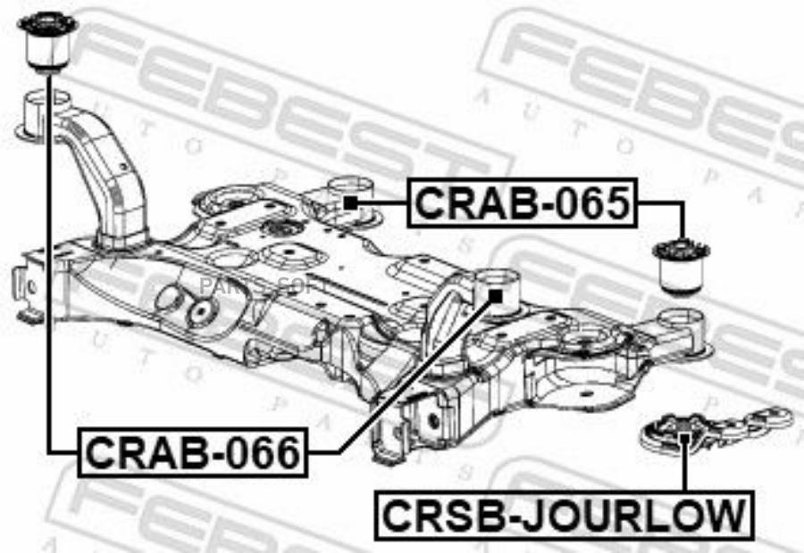 FEBEST Сайлентблок подрамника передний FEBEST CRAB-066 FEBEST CRAB-066