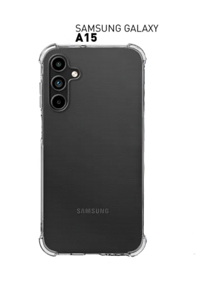 

Противоударный прозрачный чехол с защитой камеры для Samsung Galaxy A15, Samsung Galaxy A15