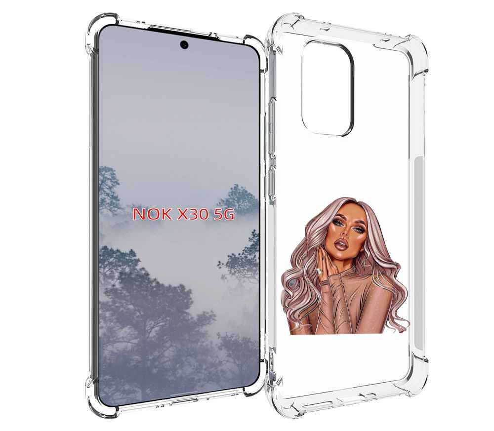 

Чехол MyPads девушка-в-коричневых-оттенках для Nokia X30 5G, Tocco