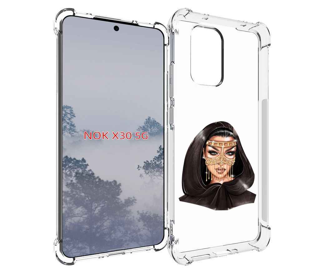 

Чехол MyPads девушка-в-золотой-маске для Nokia X30 5G, Tocco