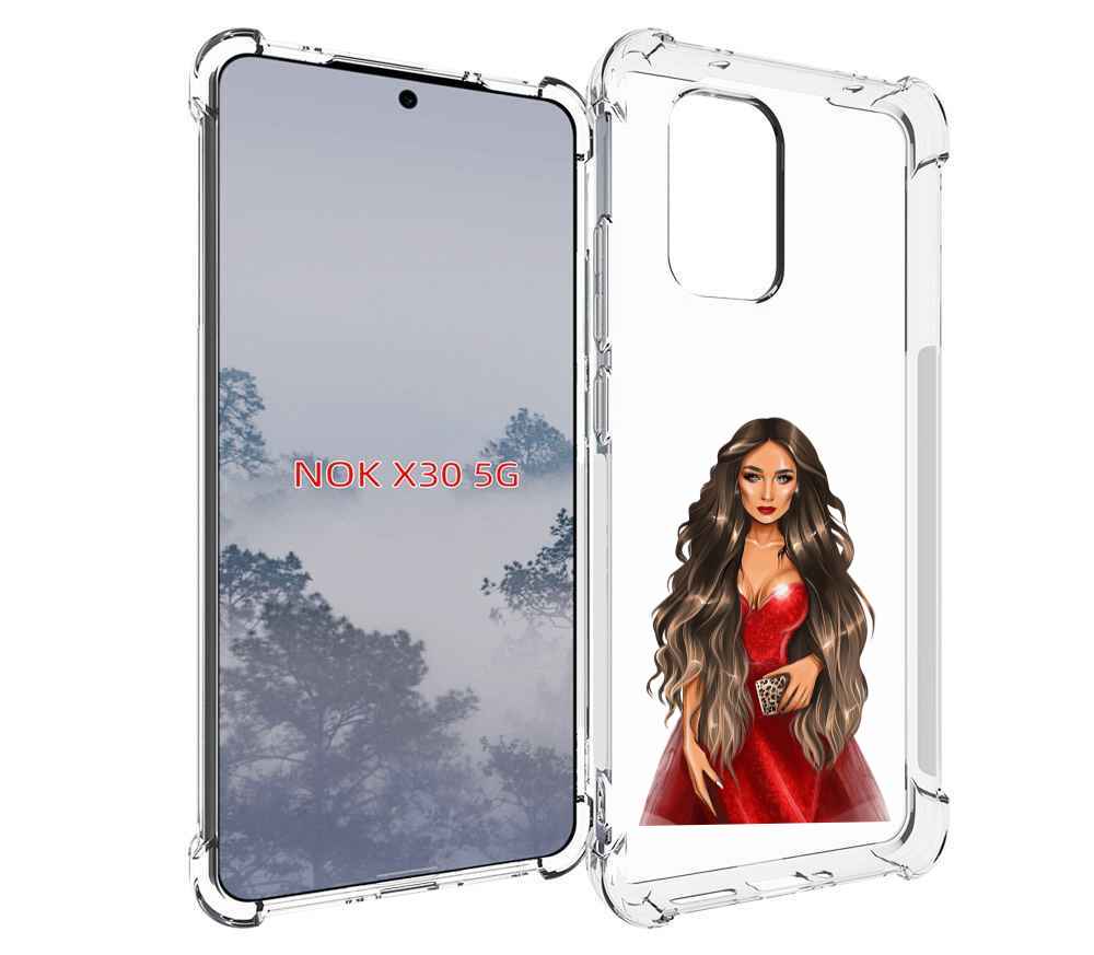 

Чехол MyPads девушка-в-вечернем-платье женский для Nokia X30 5G, Tocco