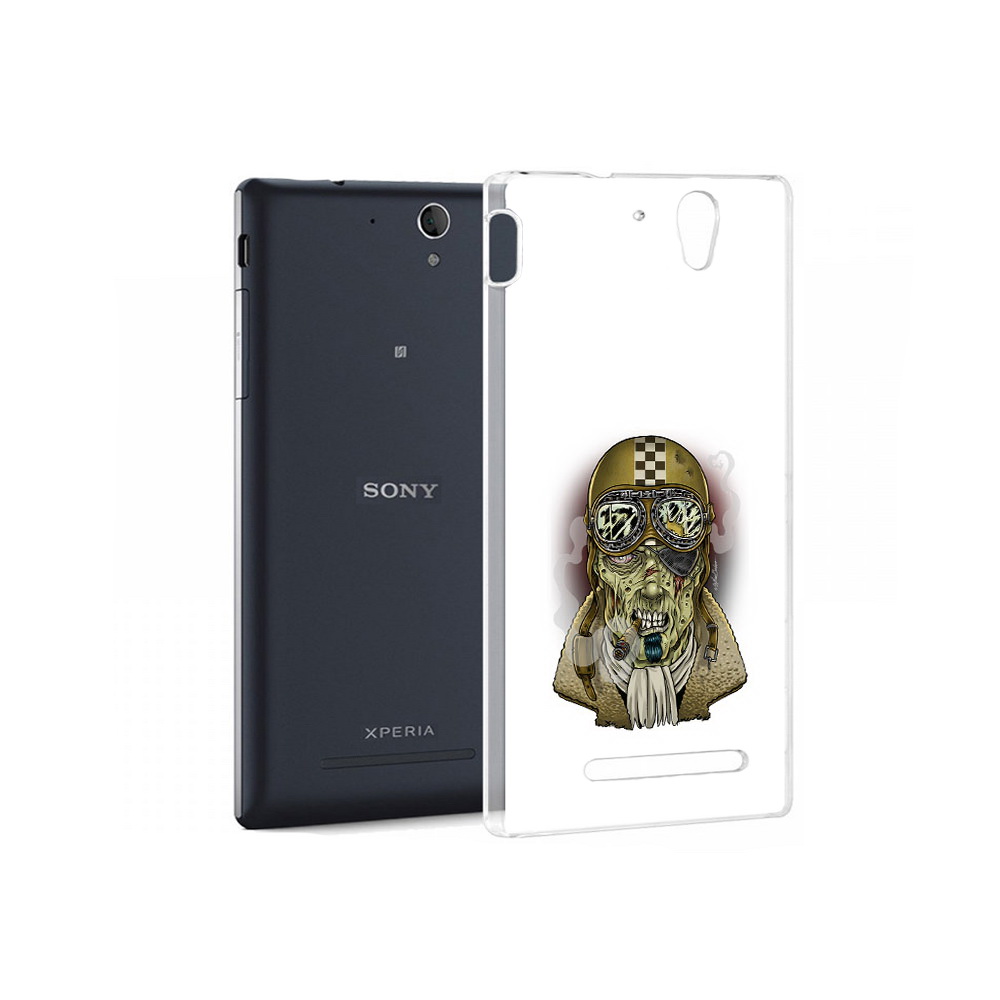 

Чехол MyPads Tocco для Sony Xperia C3 военный зомби (PT18760.251.264), Прозрачный, Tocco