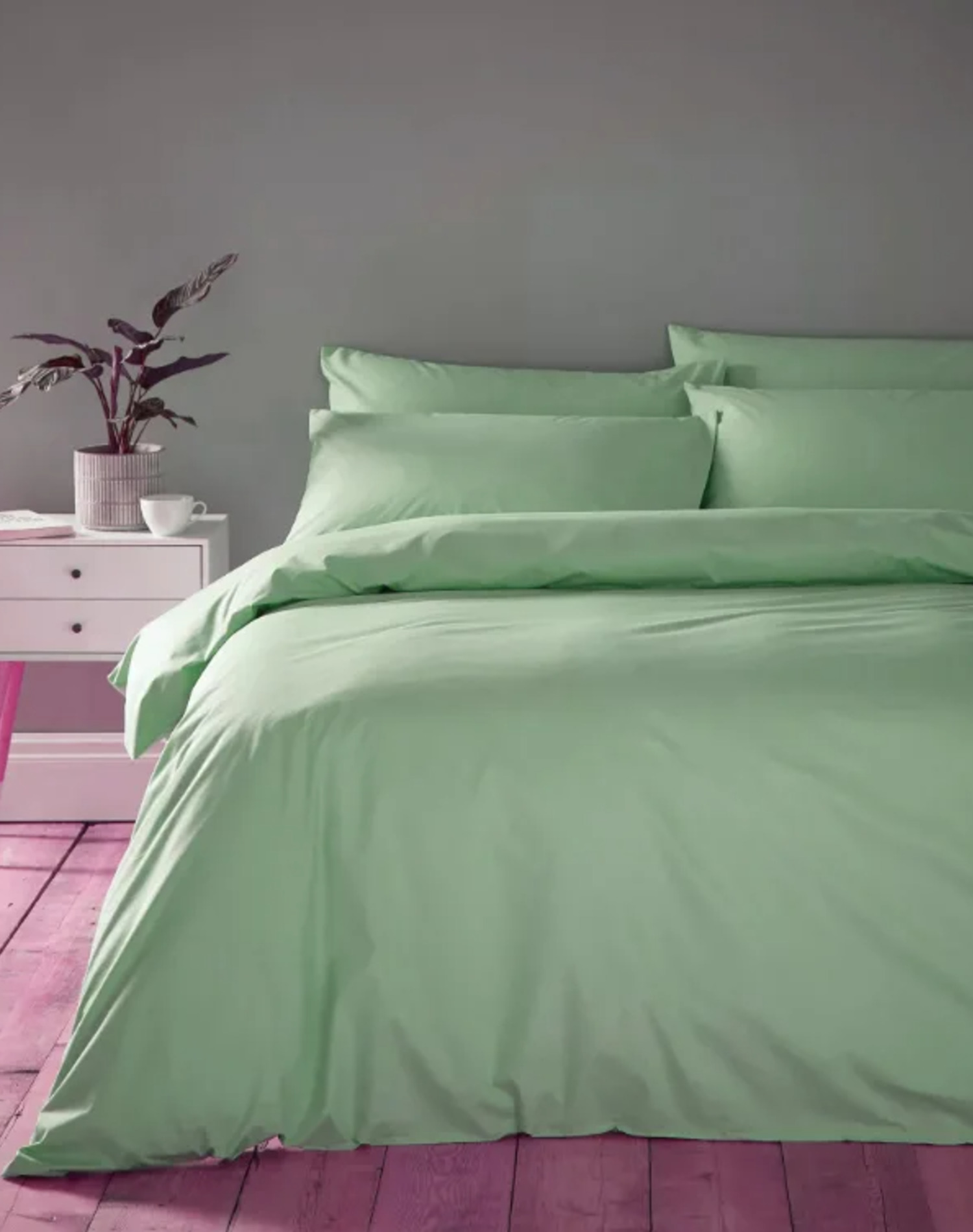 Комплект постельного белья Кот Баюн 62000083 фисташка зеленый 1,5-спальный наволочки 50х70