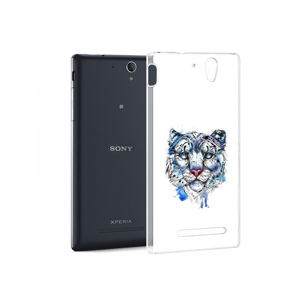 

Чехол MyPads Tocco для Sony Xperia C3 водяной тигр (PT18760.251.263), Прозрачный, Tocco
