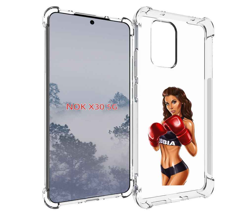 

Чехол MyPads девушка-в-боксерских-перчатках женский для Nokia X30 5G, Tocco