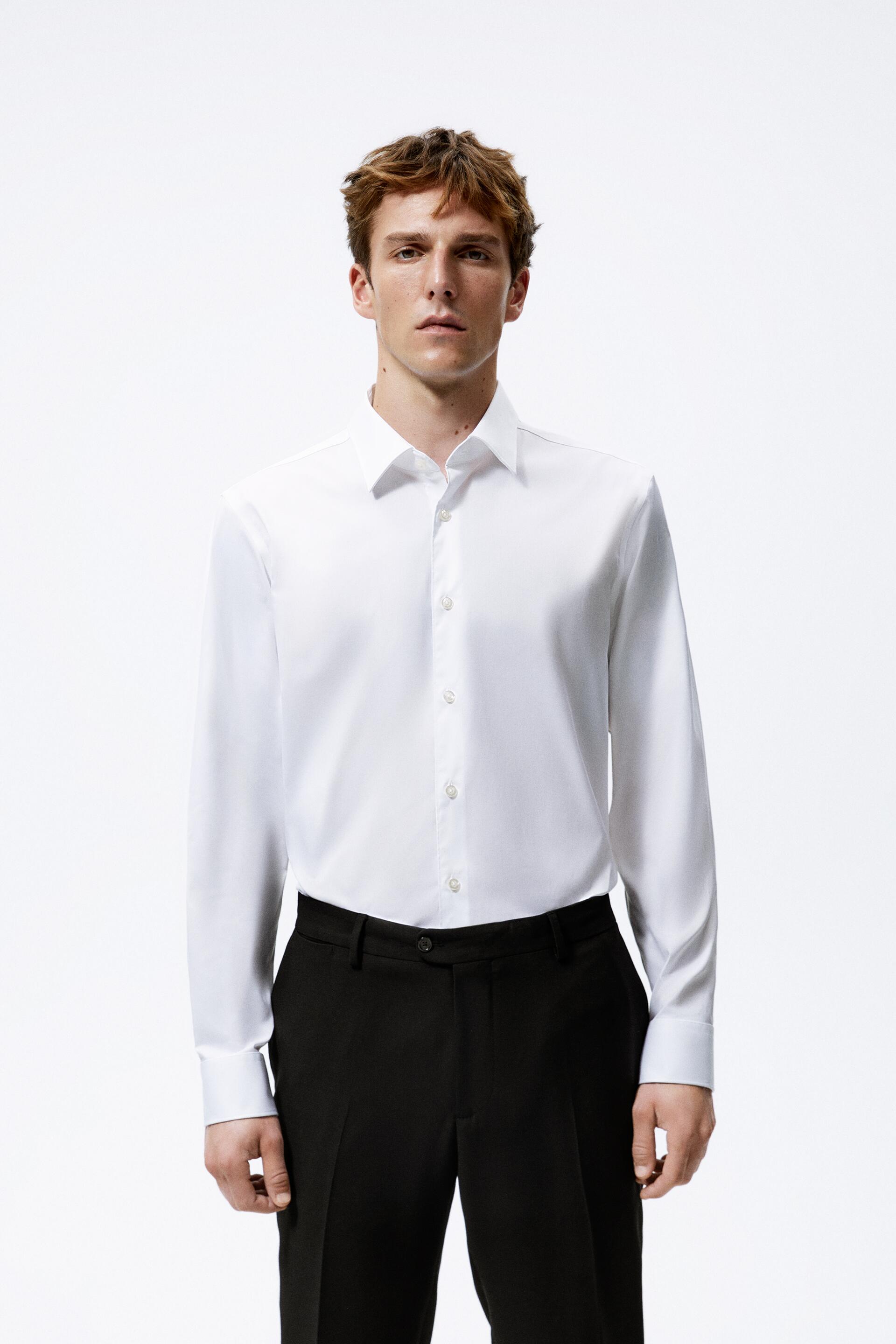Рубашка мужская ZARA 05445400 белая XL (доставка из-за рубежа)