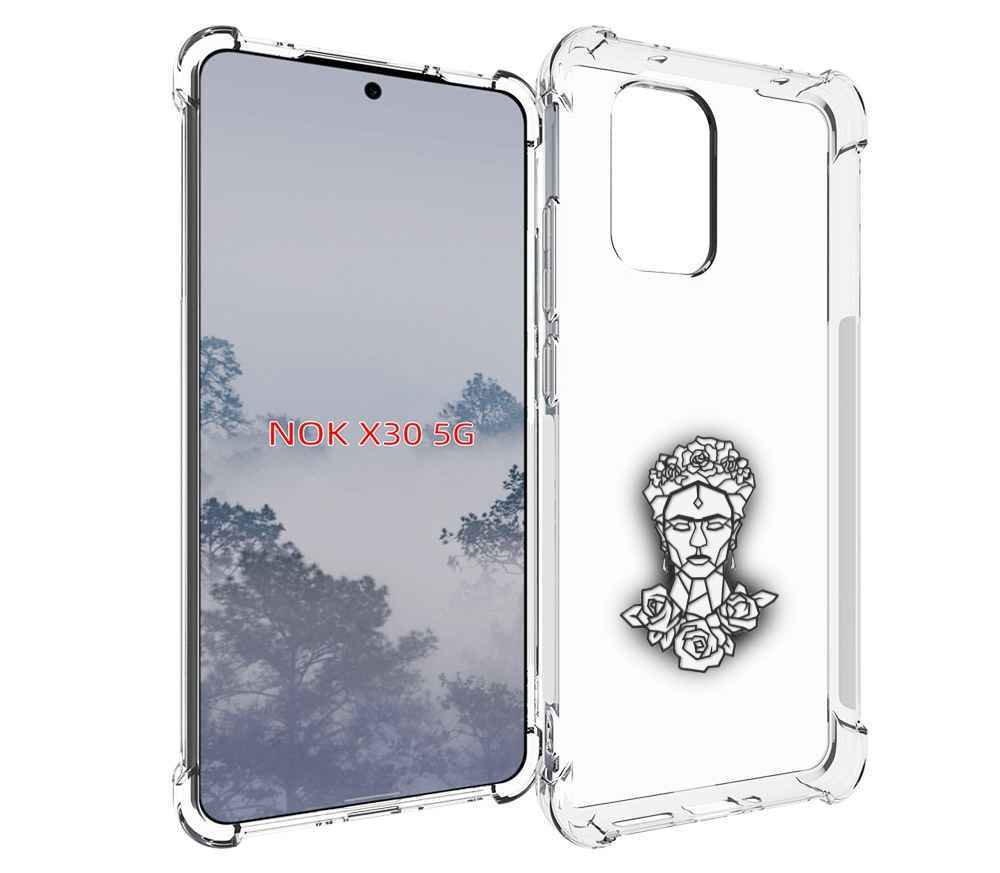 

Чехол MyPads девушка с цветами с гранями женский для Nokia X30 5G, Tocco