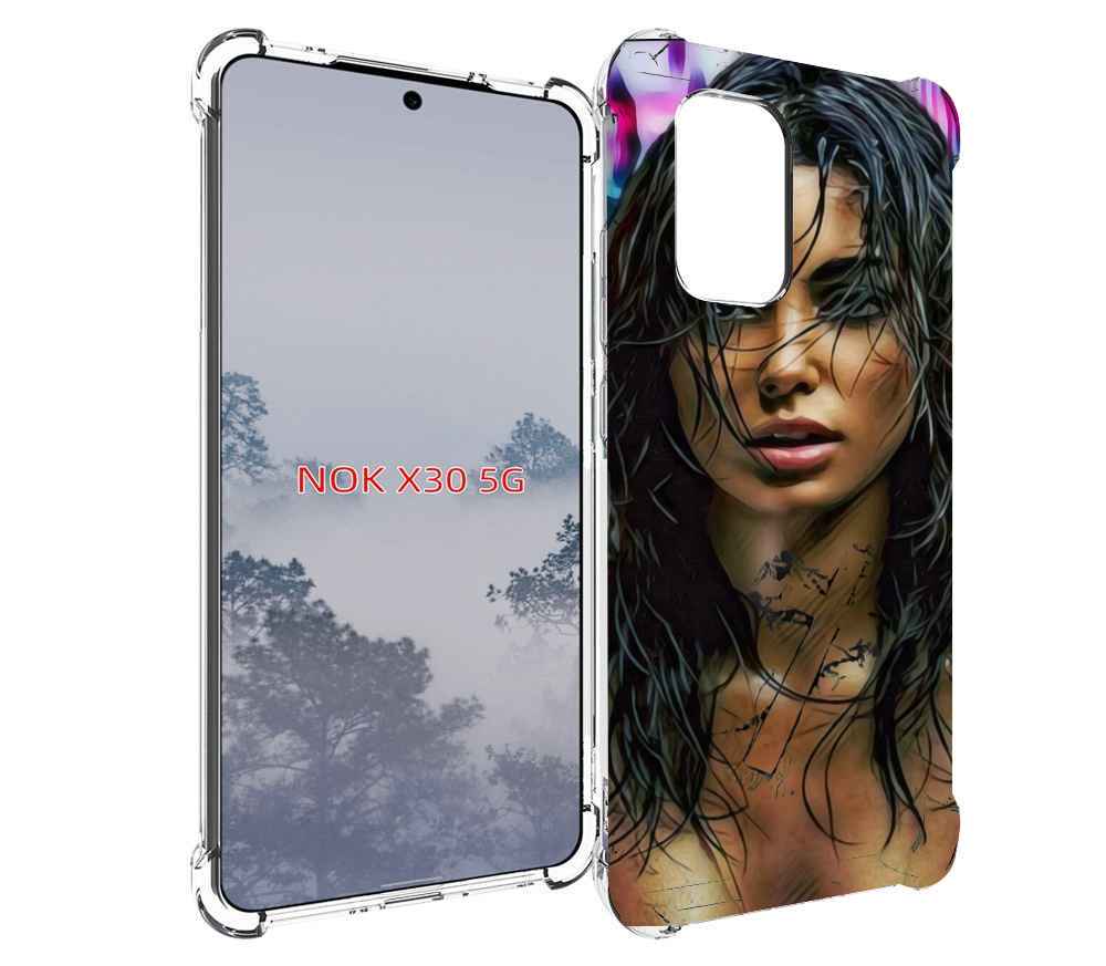 

Чехол MyPads девушка с мокрыми волосами женский для Nokia X30 5G, Tocco