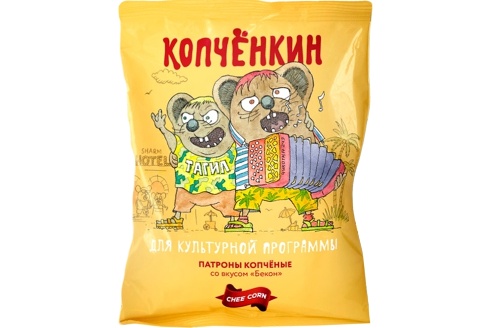 Продукт плавленый Cheecorn Копчёнкин патроны копчёные, с сыром, со вкусом бекона, 20 г