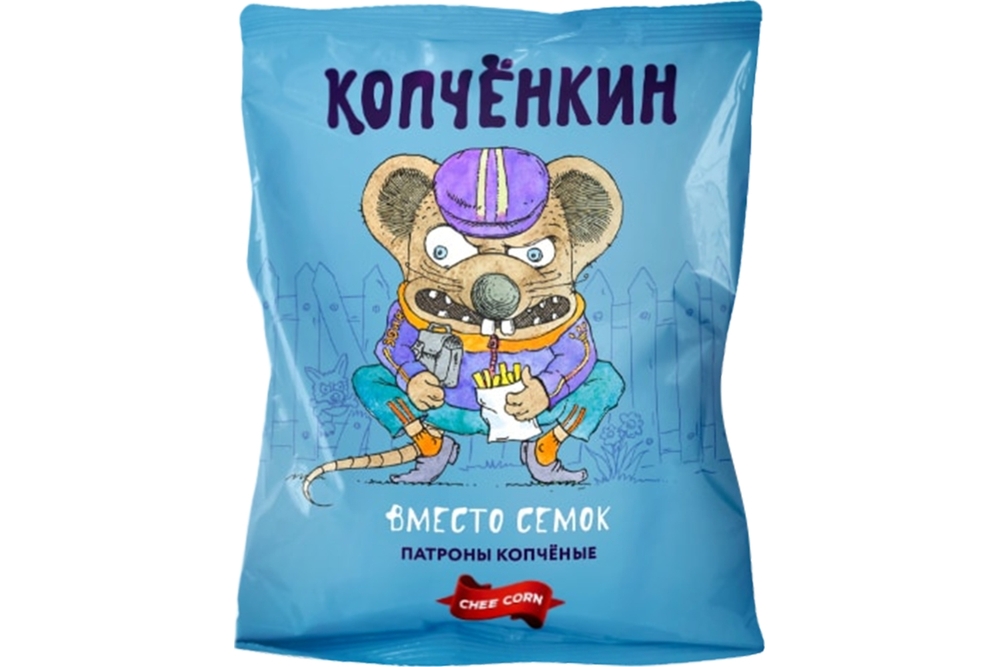 Продукт плавленый Cheecorn Копчёнкин патроны копчёные, с сыром, 20 г