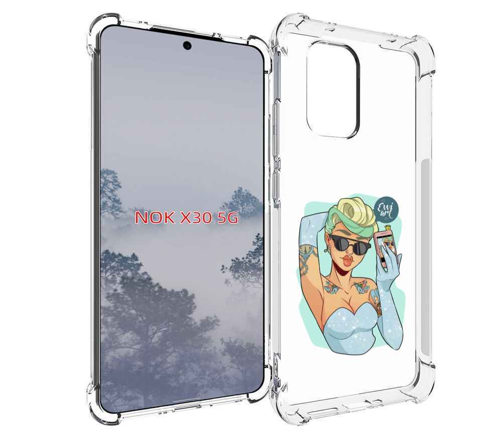 

Чехол MyPads девушка с короткой стрижкой женский для Nokia X30 5G, Tocco