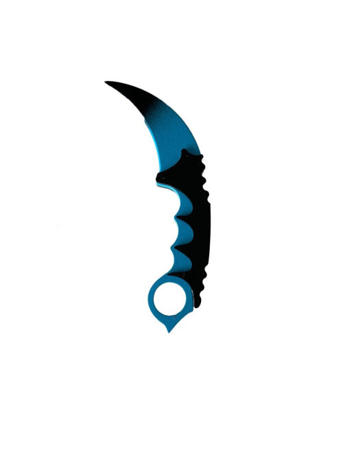 

Нож Woodknife Керамбит CS GO игрушка из дерева ,голубой, керамбит