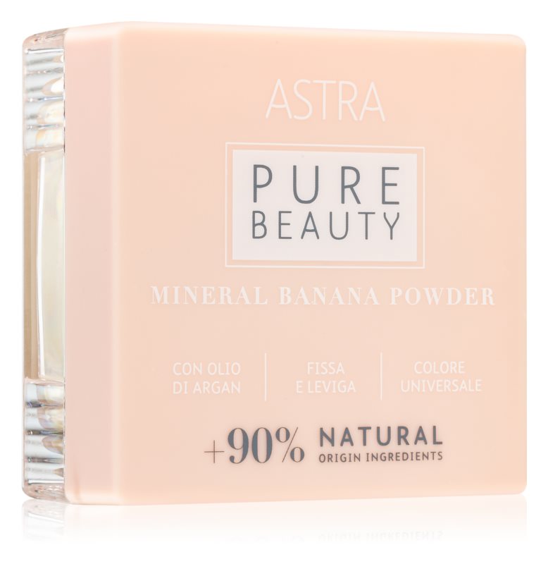 Пудра для лица Astra Pure beauty Mineral banana powder рассыпчатая, 11 г дезодорант zeitun ultra pure mineral deodorant spray