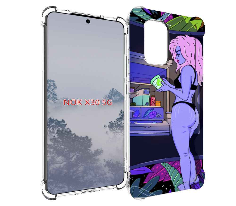 

Чехол MyPads девушка любит покушать женский для Nokia X30 5G, Tocco