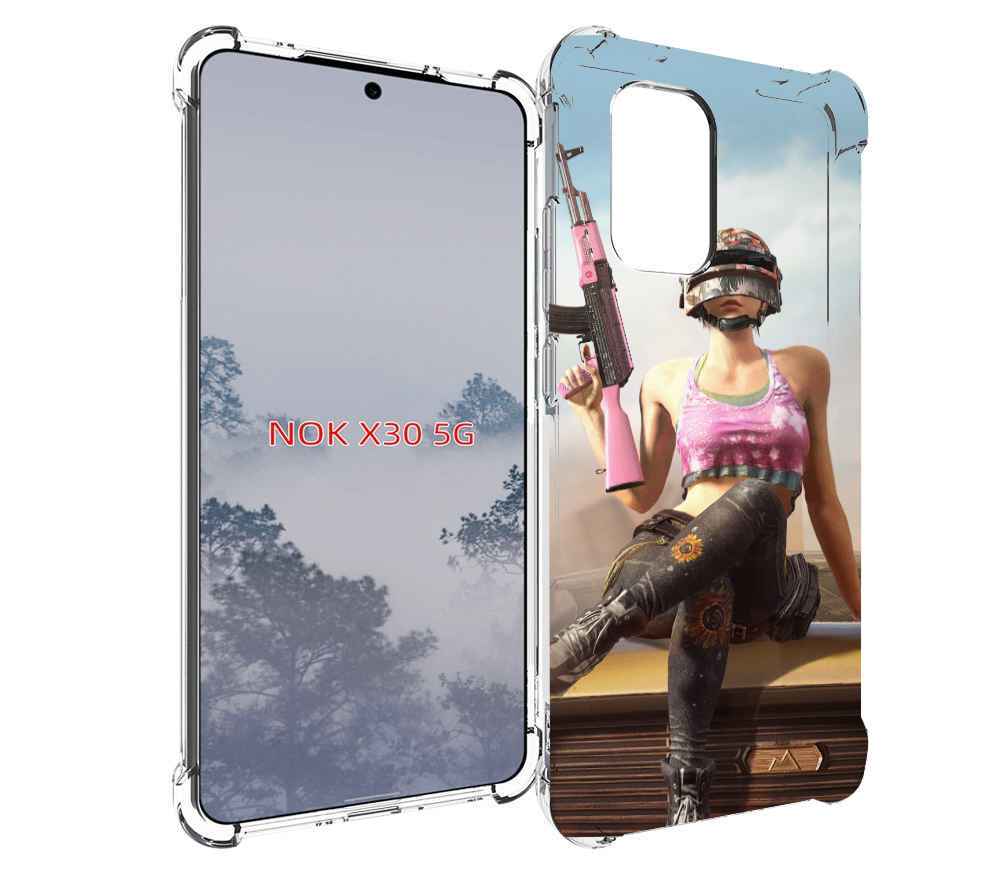 

Чехол MyPads девушка из PUBG для Nokia X30 5G, Tocco