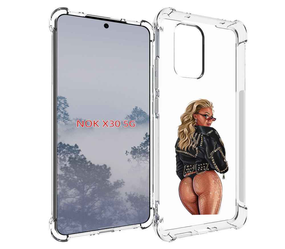 

Чехол MyPads девушка в чулках полуголая женский для Nokia X30 5G, Tocco
