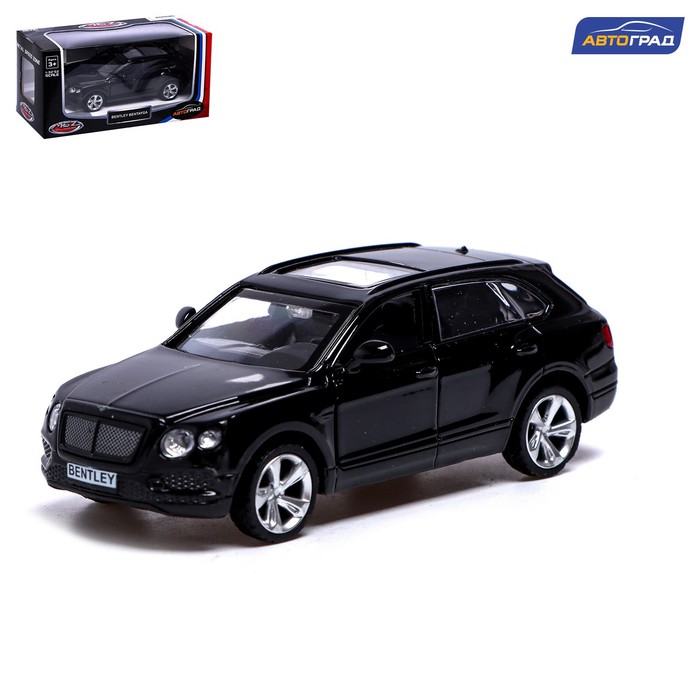 фото Машина металлическая автоград bentley bentayga, 1:45, инерция, откр. двери, чёрный 7389676