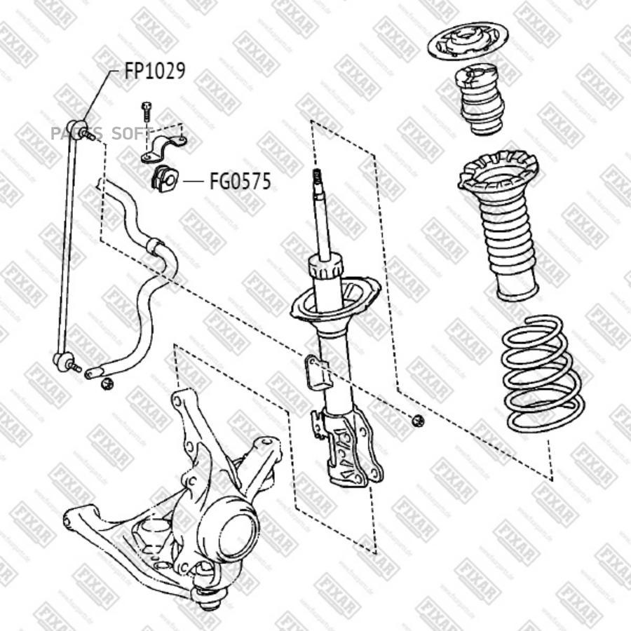 

FIXAR FG0575 Втулка пер.стабл.TOYOTA YARIS, URBAN CRUISER 06= 1шт