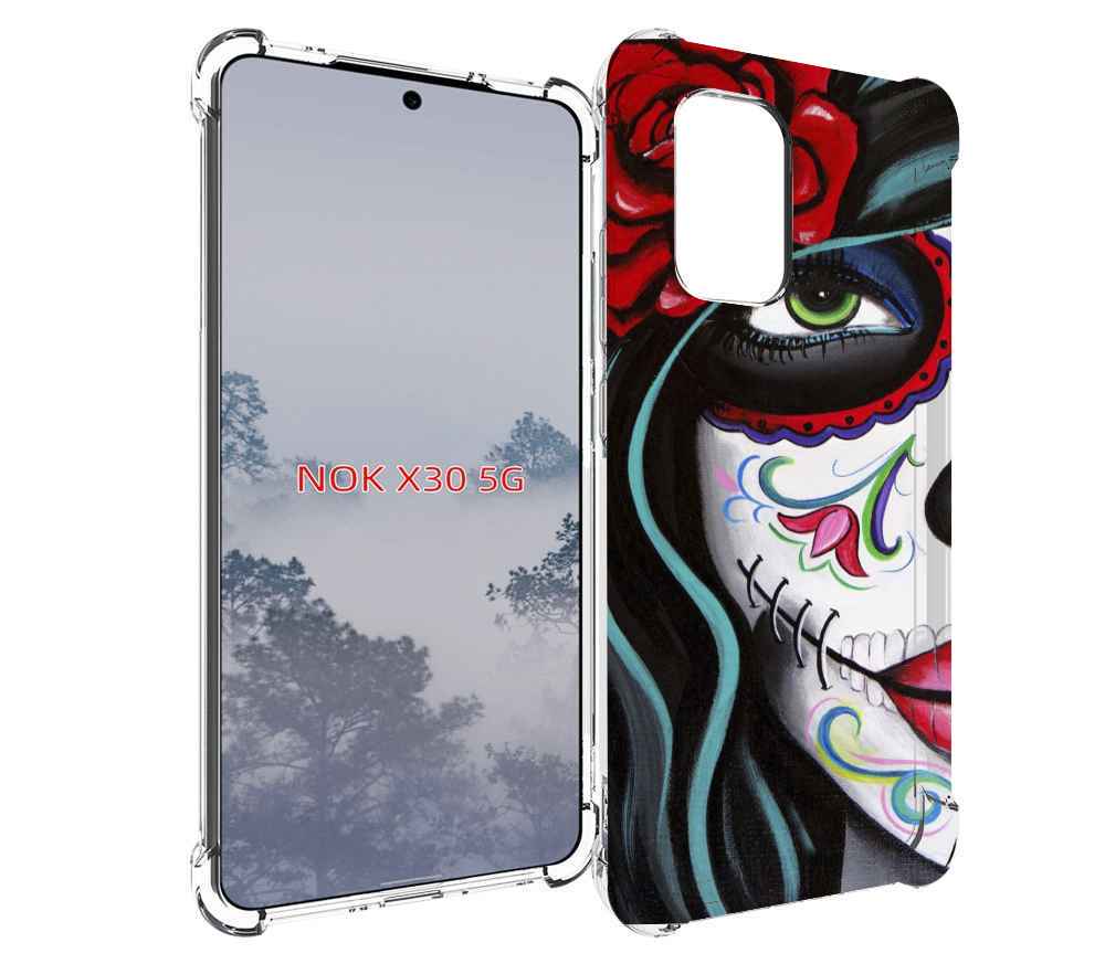 

Чехол MyPads девушка в масочке расписная женский для Nokia X30 5G, Tocco