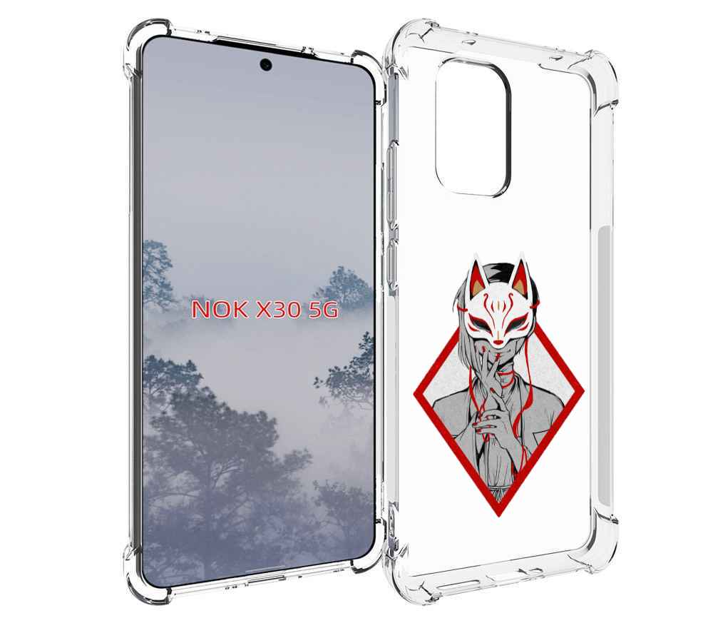 

Чехол MyPads девушка в маске япония для Nokia X30 5G, Tocco