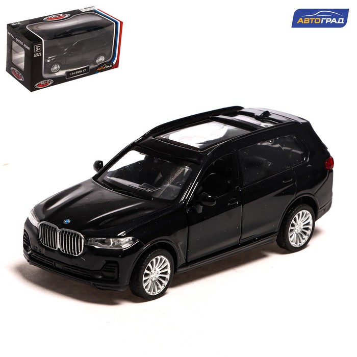 фото Машина металлическая автоград bmw x7, 1:44, инерция, откр. двери, черный 7389673