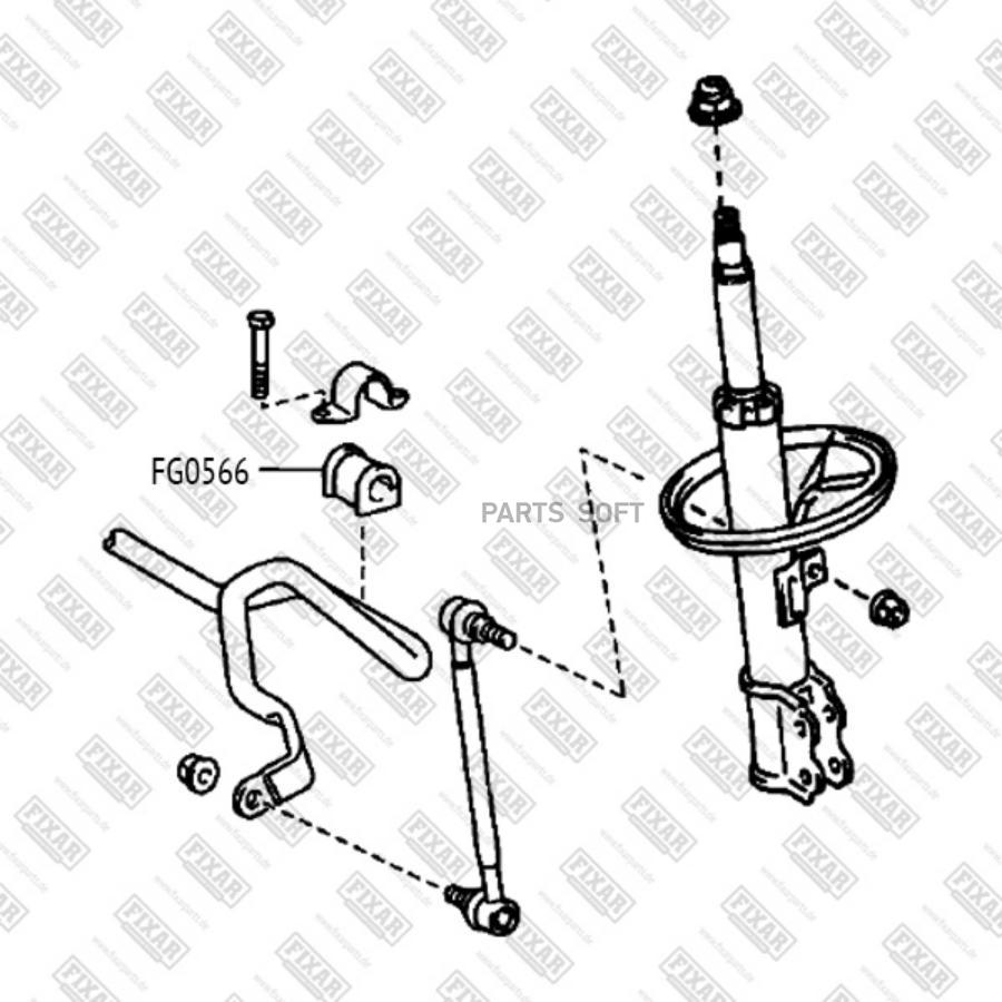 

FIXAR FG0566 Втулка пер.стабл.TOYOTA ISIS 04= 1шт