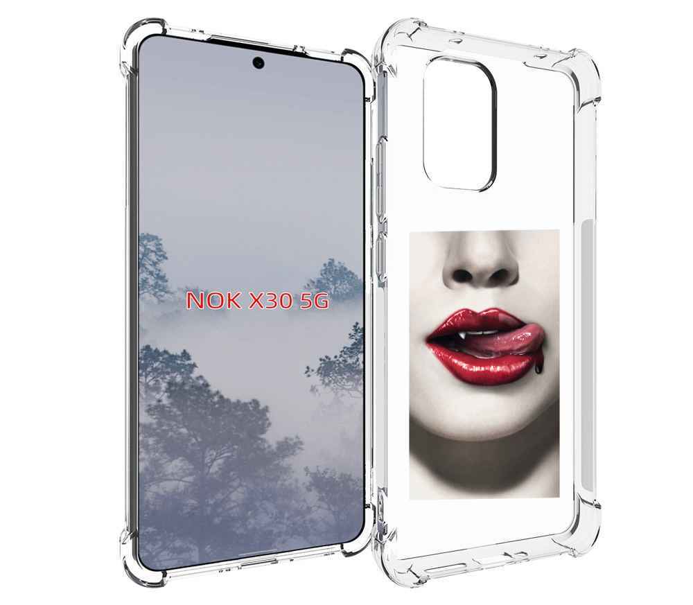 

Чехол MyPads губы-вампирши для Nokia X30 5G, Tocco
