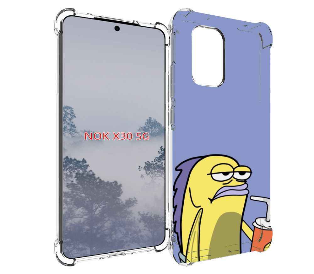 

Чехол MyPads грусная-рыба-из-спанч-боба для Nokia X30 5G, Tocco