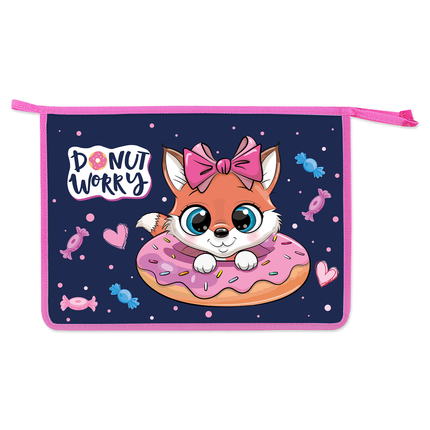 

Папка для тетрадей Юнландия А4, 1 отделение Donut worry, 272136, 3 шт, Синий