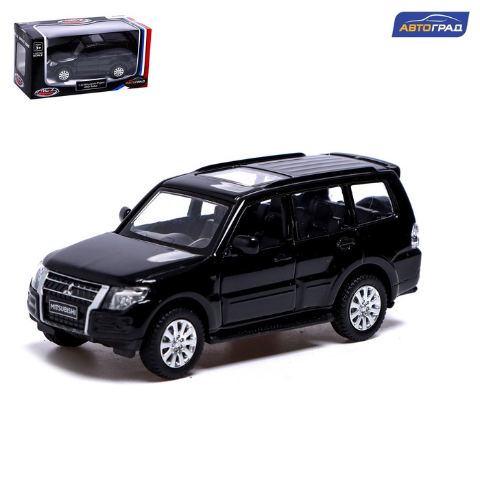 фото Машина металлическая автоград mitsubishi pajero 4wd, 1:43, инерция, откр. двери, чёрный