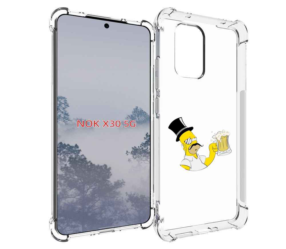 

Чехол MyPads гомер-с-напитком для Nokia X30 5G, Tocco