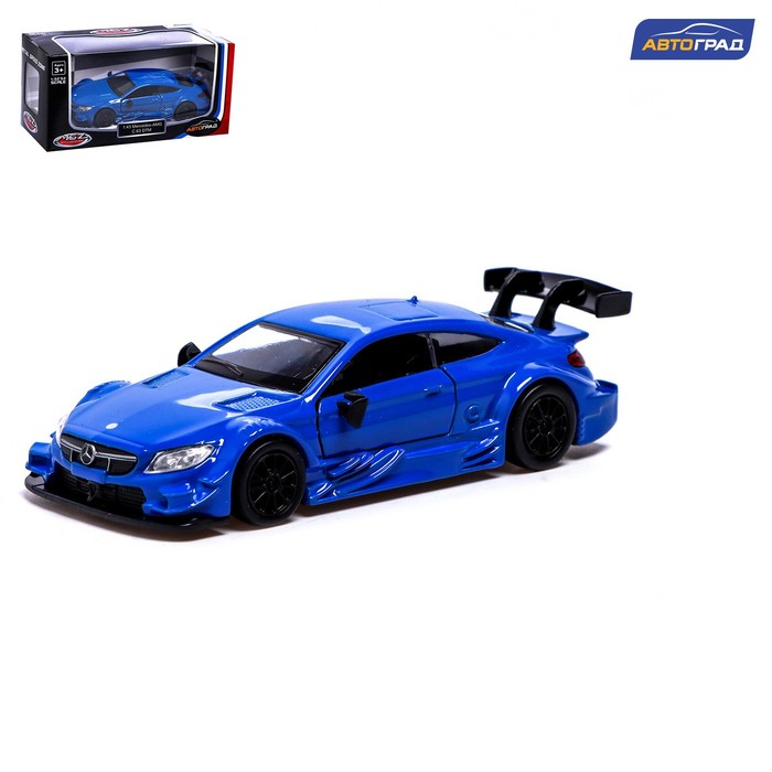 Машина металлическая Автоград MERCEDES-AMG C 63 DTM, 1:43, инерция, откр. двери, синий машина металлическая nissan gt r r35 1 32 открываются двери инерция синий