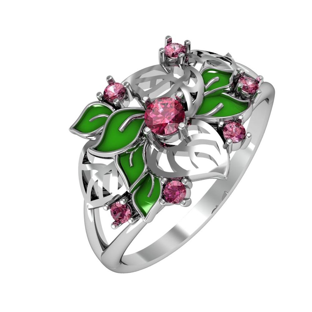 

Кольцо из серебра р. 18 ПРИВОЛЖСКИЙ ЮВЕЛИР 271508-FA66KD49, корунд\алпанит, 271508-FA66KD49